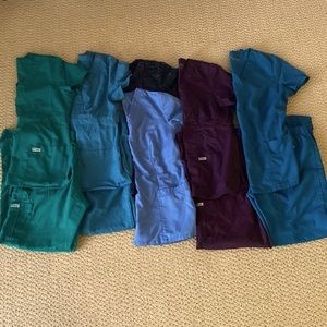 GREY’S ANATOMY SCRUB LOT! 4 PAIRS + 2 TOPS